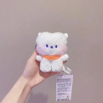 BT21 미니 봉제 인형 펜던트 키 체인 플러시 장난감 가방 액세서리 귀여운 애니메이션 만화 생일 선물, 10cm, BY
