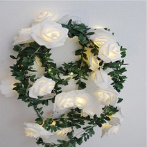 1.5/3/6M 로즈 LED 요정 문자열 조명 배터리 전원 꽃 갈 랜드 결혼식 발렌타인 데이 파티 장식, 01 Warm White_01 AA_02 3m