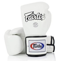 Fairtex 복싱 글러브 BGV5 - 킥 무에타이 MMA용 슈퍼 스파링 장갑 (화이트 396.9g(14온스)), White
