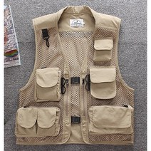 야외 다기능 조끼 캠핑 멀티 포켓 레저 낚시 조끼