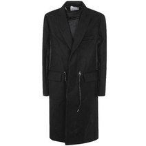 Sacai 패널 레이어드 스트링 울 코트