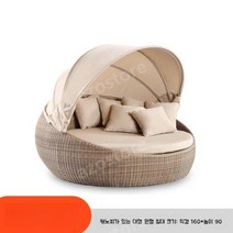 야외 데크 의자 안락 의자 새장 침대 썬스크린 수영장 호텔 풀빌라 비치 해변 썬베드 야외, 펭원형침대포함