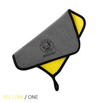 세차용품 셀프세차 실내크리닝 손세차 차량내부세차세차용 스웨이드 마이크로 화이버 클리닝 걸레 천 1 개, 02 Gray yellow