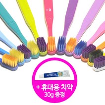 좋은칫솔 슬림모 초극세모 개별포장 아트컬렉션 12개입 x 1개+휴대용치약 30g 1개, 1세트