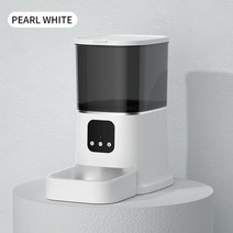 자동 급식기 대용량 자동 애완 동물 피더 6l 스마트 앱 원격 타이밍 제어 고양이 개 그릇 식품 디스펜서 카메라 와이파이 녹음, 6리터 화이트, 키 컨트롤