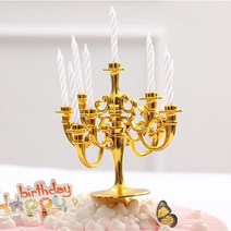샹들리에 초 생일파티 케이크 베이비샤워 이벤트용품, 화이트