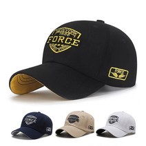 [1+1] 포스 빅 와펜 투톤 볼캡 모자, 블랙, 베이지