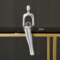 미니트로피 우승 칭찬 행사 대회 선물 골드 태권도 유치원 우승컵 트로피 북유럽 거실 장식 수지 추상 동상, 15 Figurines silver A