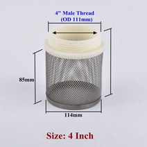 관수자재 농사용여과기 지하수연수기 지하수정수기 농수관 지하수필터 농업용 여과기 농업용여과기 하우스농자재 관수 자재 12-4 304 스테인레스 스틸 필터 스크린 물 절약 34, 5개, 4인치