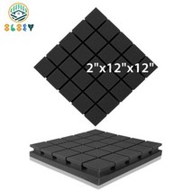 음향사운드디퓨저 스피커흡음판 방음재 베이스트랩 판넬 방음 흡음 103907, High Density_24 Pcs, PMFK5x5-Black