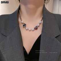 DFMEI 마스터 컬러 유리 데이지 미니 플라워 목걸이 여캔디테일