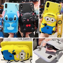 마모르 [사은품] 갤럭시노트10 갤럭시노트10플러스 갤노트10 갤노트10플러스 노트10 노트10+ note10 plus n971 n976 귀여운 캐릭터 동전 카드 수납형 지갑 지갑형 목걸이 핸드폰줄 스트랩 특이한 디자인 학생 커플 우정 슬림 실리콘 폰 휴대폰 케이스