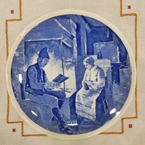 (엔틱/빈티지) 스웨덴 구스타브스베리 1974년 크리스마스 기념접시