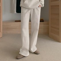 여자 롱다리핏 와이드 바지 기모 팬츠