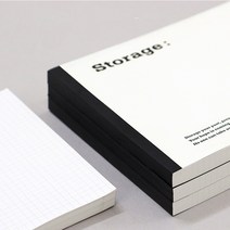 두꺼운 노트패드 모눈 100매 B5 메모패드 메모장, 화이트