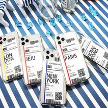 그레비 항공권 UV 젤리 케이스 아이폰 11 XS 8 5 6