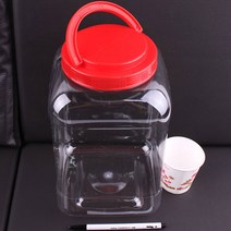 식품용기 6L 사각ㅣ담금주 과일청 생수병 생수통