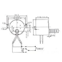 하이보1마력토크 전기 기계 마이크로 모터 DC 24 110V 220V RPM 고속 강력 마그네틱 파워 높은 1.5 2 3 4, 01 1.5rpm_01 AC24V
