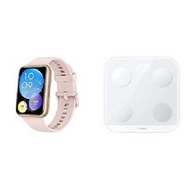 화훼이 스마트워치 FIT2 스마트 워치 문 화이트 일본, 사쿠라 핑크, 체성분 분석기(BE) 세트