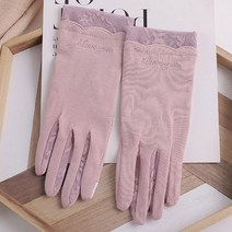 신페이드 장갑 운전 터치 손가락 자전거 여성 여름 봄 가을 면, 러브장갑(인디핑크)