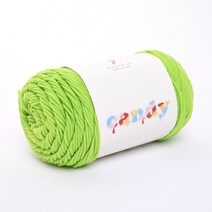 삼남뜨개실 캔디실 10+1 코바늘실 대바늘실 케이크얀 면혼방 100g 49컬러 사계절실 뜨개실, candy 100g 47 라이트 그린