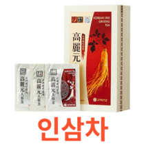 고려원인삼 인삼차(목함) 3g x 100포 원액 파우치 타입 팩 건강 온 가족 남녀노소 관리 기능식품 농축액 고형분 국내산 열매 카라멜당시럽 간편 섭취 저당 무수결정포도당, 100포X3개