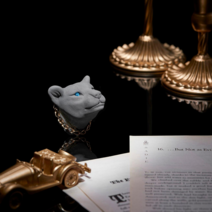 헤카테 골드체인 블랙재규어 차량용 석고방향제, 골드큐빅, 블랙체리