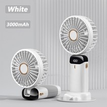 2022 새로운 휴대용 휴대용 팬 사무실 데스크탑 다기능 접이식 양방향 소형 선풍기 목 끈, 하얀, 한개옵션1