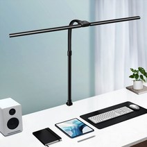 데스크 라이트 LED Hapfish 24W 폭넓은 스탠드 라이트 [더블 광원·고휘도·5색 온도·5단계 조광·클램프·회전 가능] 탁상 라이트 전기 스탠드 모니터 라이트 테이블 라이트 대등 일본어 설명서]