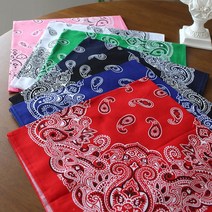 누안누안 페이즐리 면 100% 국산 손수건 반다나 두건 등산용