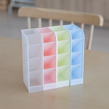 사선연필꽂이 스탠드 펜꽂이, 1개/슬림사선/핑크
