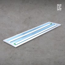 씨티오 LED 형광등 기구 매입개방 21W X 2등용 슬림형 LED 형광등램프 포함, 주광색 6500K ( 하얀 빛 )