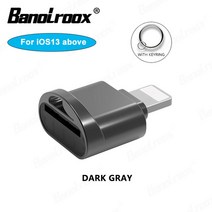 카드리더기 usb sd card 아이폰 ipad에 대 한 미니 TF/마이크로 SD 카드 판독기 iOS, 01 dark-gray
