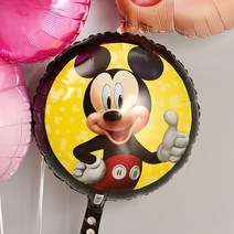 제이벌룬 미키 미니풍선, 1개, 은박풍선 18인치 라운드 미키마우스 포에버