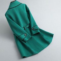 Mao양면 모직 코트 가을 겨울 새로운 양털 중반 모직 코트 작은 여성