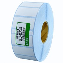 유포지 40X20mm 지관40mm 방수 롤 라벨스티커 BLU-402040