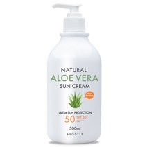 아요델 내추럴 프리미엄 알로에베라 선크림 초대용량 가족용, 2개, 500ml