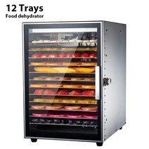 음식물 탈수기 야채 건조 과일 기계 식품 스테인리스 스틸 12 트레이 공지사항, 3.12 Layer - UK - 220V