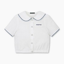 베네통 키즈 주니어 반소매 블라우스 QAWS04331IV