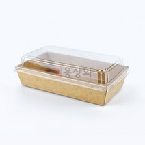 일용상회 종이용기 DRP 2호 직사각 600개 크라프트 샌드위치용기 종이트레이, 용기 단품