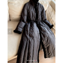 밍크줄 덕다운 롱패딩