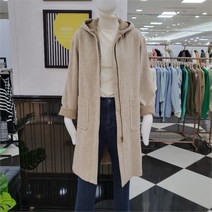 오조크 DP01 배색 후드 집업 코트 FOQWCCA599H