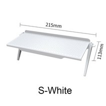 모니터베사홀 어고트론모니터암 nbh100 nbf100a ca2 조정 가능한 tv 화면 상단 스토리지 선반 랙 홀더 macbook 컴퓨터 모니터 데스크탑 스탠드 tv 랙, S-화이트, 1개