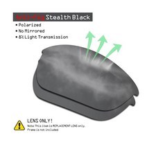 오클리 하프 재킷 2.0 선글라스용 편광 SmartVLT 교체 렌즈 드롭 쉬핑-여러 세트 포장, [10] Anti Fog Black