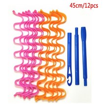 크리닉패드 남자 옆머리 누르기 다운펌 호일워크 다운핏 샴푸대 목받침 12pcs diy 헤어 경기자 30455055cm 휴대용 헤어 스타일 롤러 스틱 내구성 뷰티 메이크업 컬링, 45cm 12개