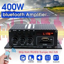 AV리시버 올인원앰프 미니앰프 ak35 800w 홈 카 앰프 2 채널 블루투스 5.0 서라운드 사운드 fm usb 원격 제어 미니 하이파이 디지털 앰프 스테레오, 협력사, AK370 블루투스