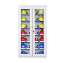 소방 헬멧 캐비넷 하이바 사무실 진열장 보관함 선반, 20개 화이트