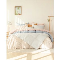 [소프라움] 사르르.G 구스다운80% 사계절 차렵이불 베개세트 킹, 블루_2장(MSS22FC01201BL50x70+2), 블루(MSS22FS01D15BLK)