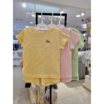 아가방[동아쇼핑점] 또한번의 완판신화를위해~잔골지스판 부드럽고 신축성좋은 /무형광 유아 신생아 공용실내복 반팔내의/활동복 어린이집 등원룩/ 반팔티 바지 상하세트 그리데이쭈글이상하