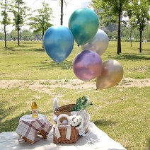 지름 30cm 메탈크롬풍선 (5color)-파티 벌룬 펄 헬륨 꾸미기 데코 생일 이벤트 행사 캐릭터, 2.실버
